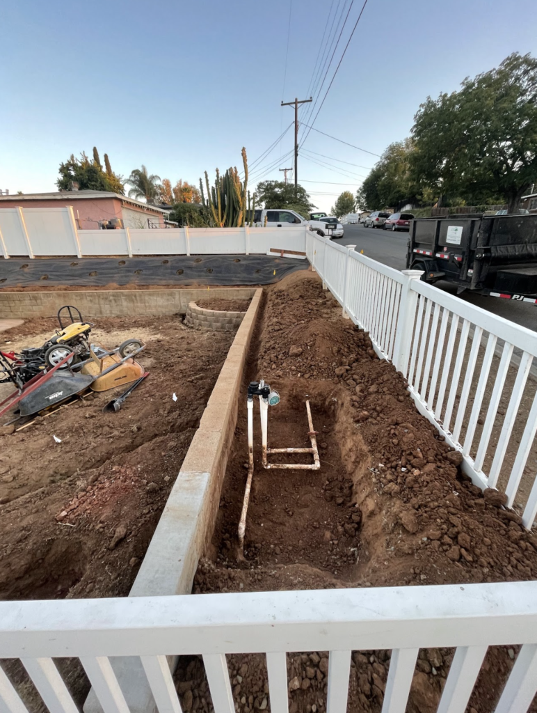 water irrigation system installation